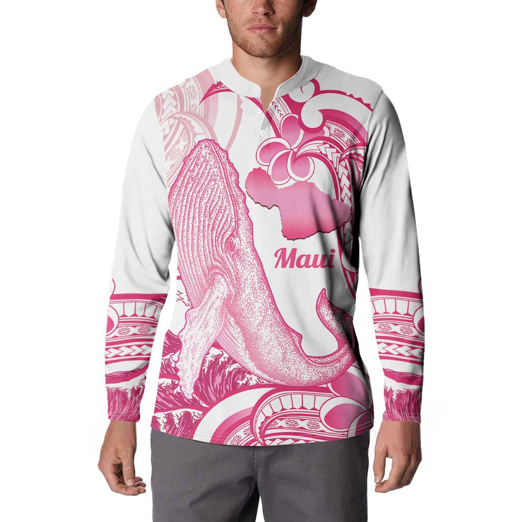 Aloha Hawaii Maui Button Sweatshirt Valley Isle Humpback Whale White LT14 - Polynesian Pride