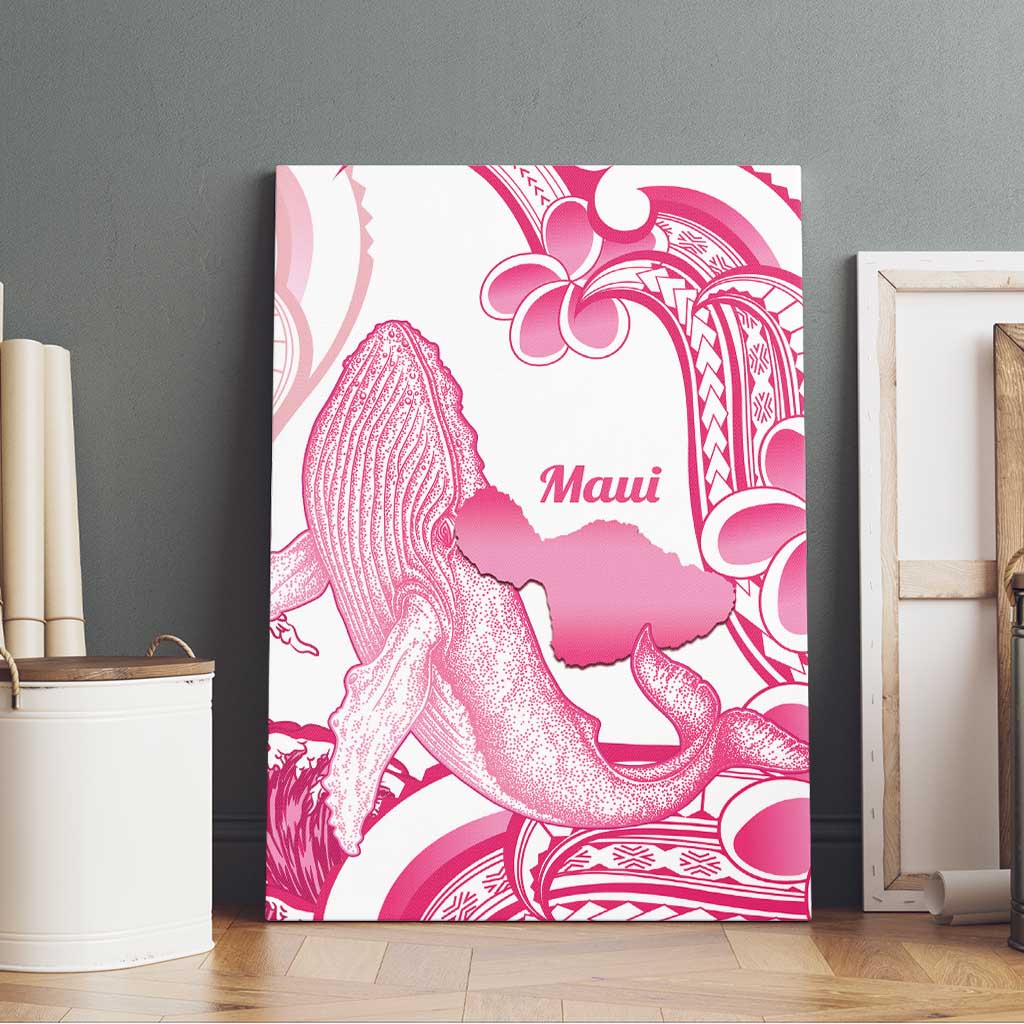Aloha Hawaii Maui Canvas Wall Art Valley Isle Humpback Whale White LT14 - Polynesian Pride