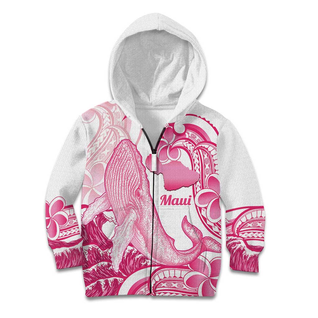 Aloha Hawaii Maui Kid Hoodie Valley Isle Humpback Whale White