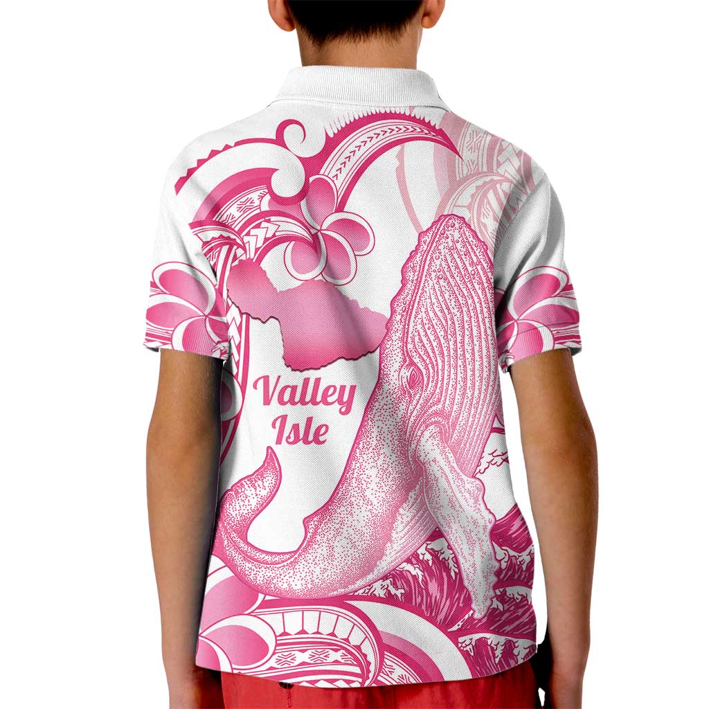Aloha Hawaii Maui Kid Polo Shirt Valley Isle Humpback Whale White