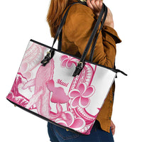 Aloha Hawaii Maui Leather Tote Bag Valley Isle Humpback Whale White LT14 - Polynesian Pride