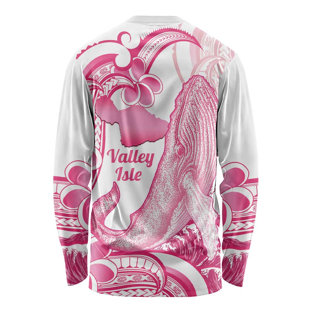 Aloha Hawaii Maui Long Sleeve Shirt Valley Isle Humpback Whale White LT14 - Polynesian Pride