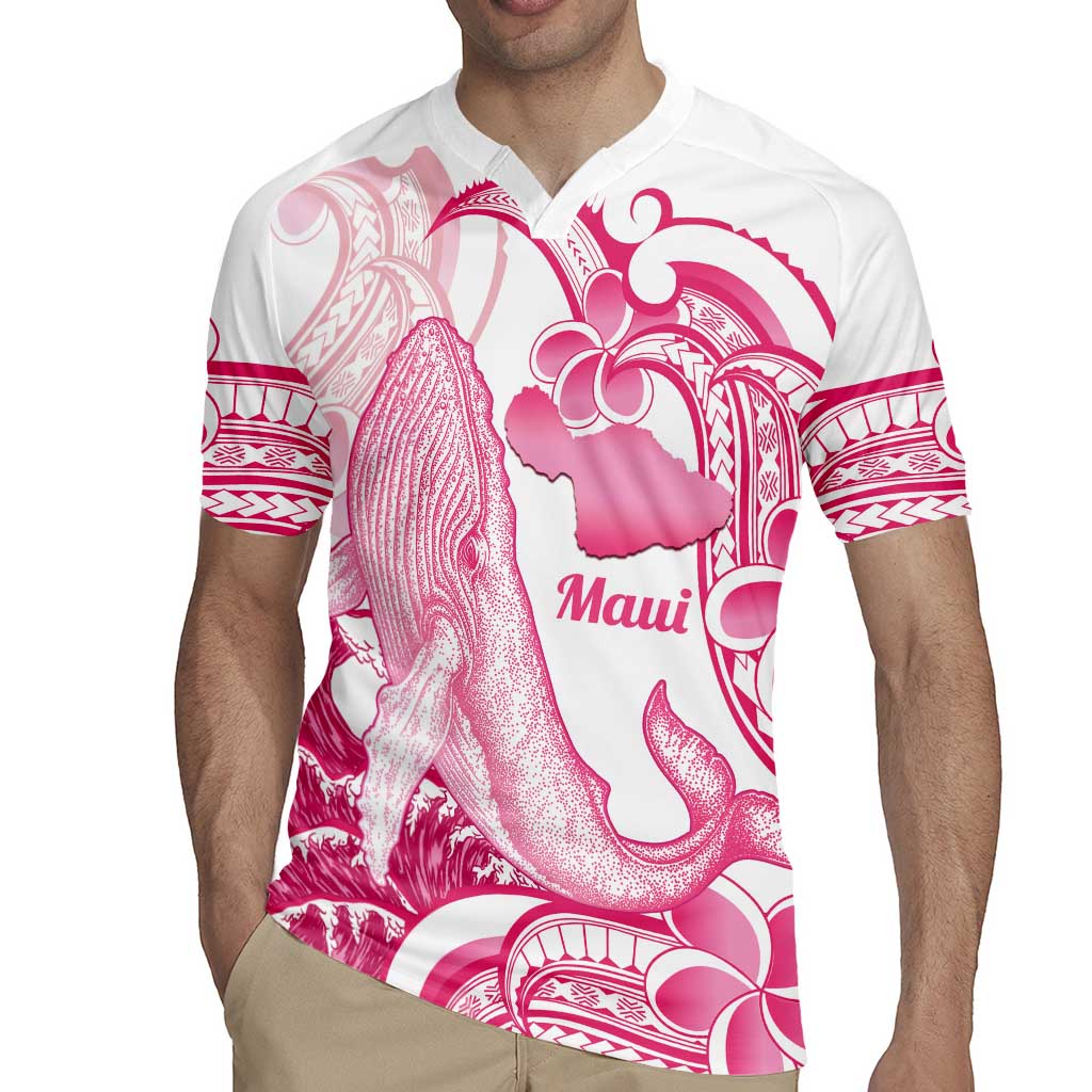 Aloha Hawaii Maui Rugby Jersey Valley Isle Humpback Whale White