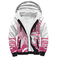 Aloha Hawaii Maui Sherpa Hoodie Valley Isle Humpback Whale White LT14 Unisex White - Polynesian Pride