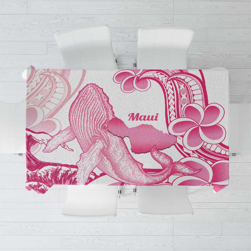 Aloha Hawaii Maui Tablecloth Valley Isle Humpback Whale White LT14 White - Polynesian Pride