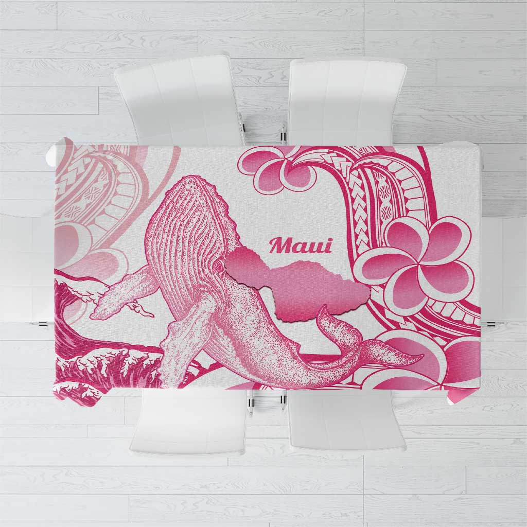 Aloha Hawaii Maui Tablecloth Valley Isle Humpback Whale White