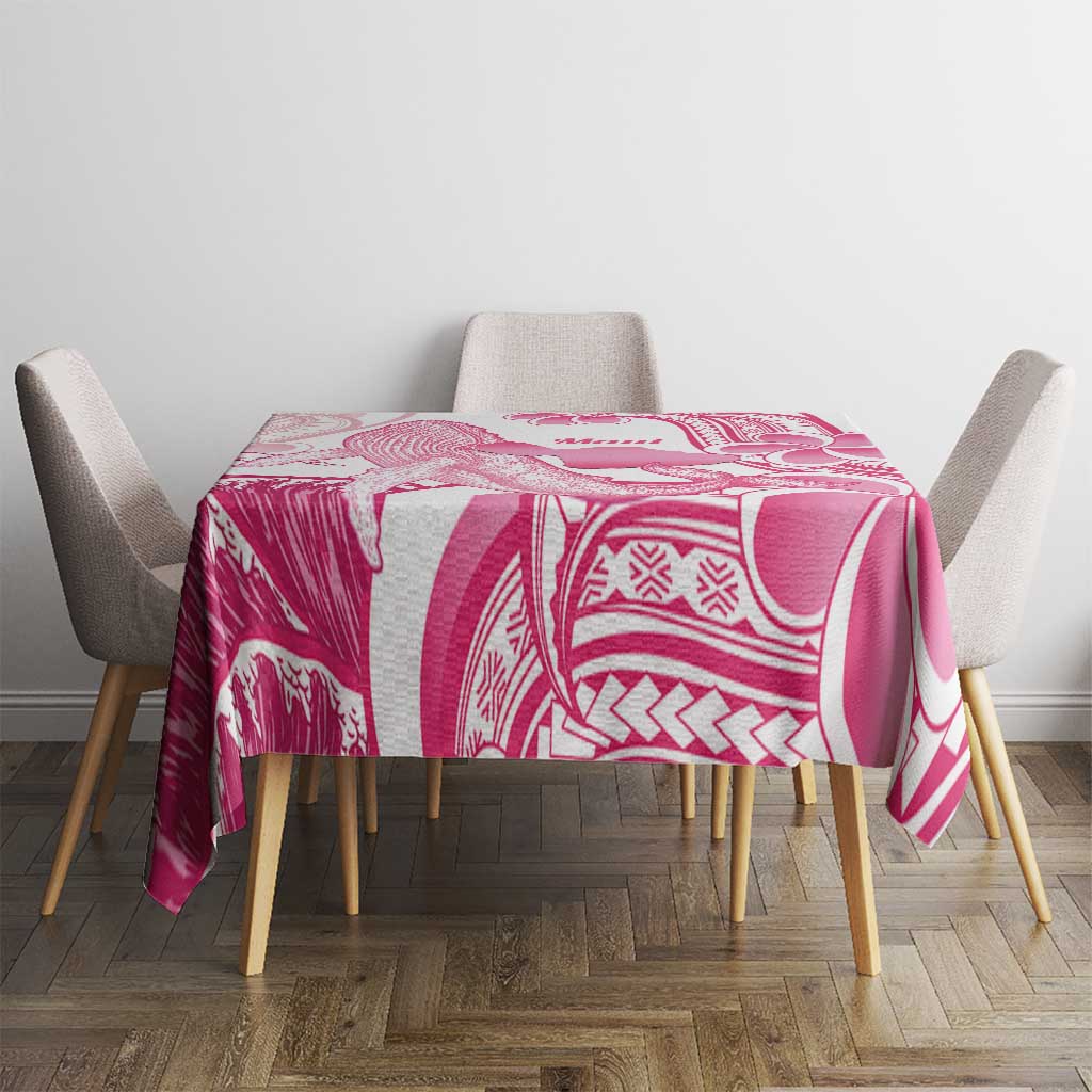 Aloha Hawaii Maui Tablecloth Valley Isle Humpback Whale White LT14 - Polynesian Pride