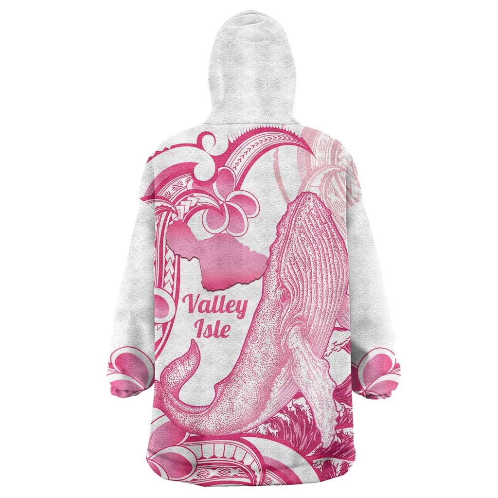 Aloha Hawaii Maui Wearable Blanket Hoodie Valley Isle Humpback Whale White LT14 - Polynesian Pride