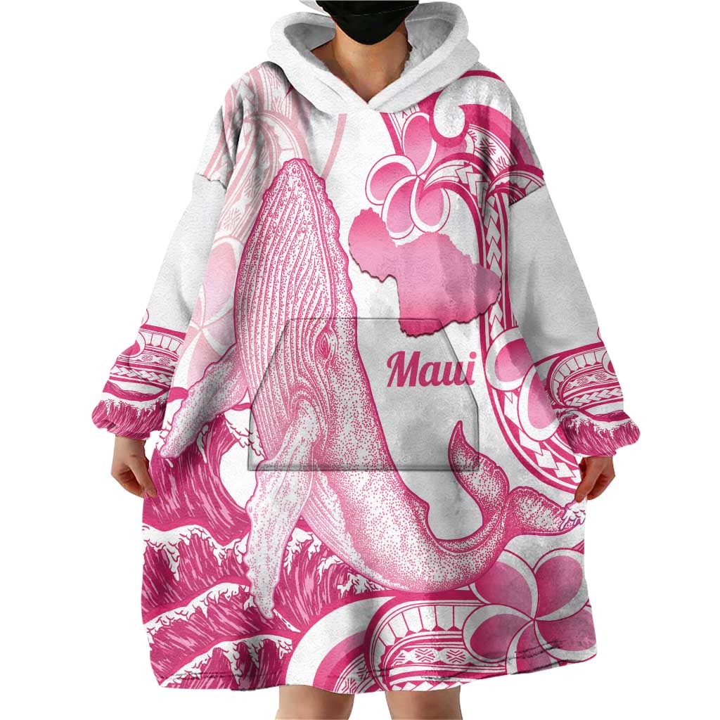 Aloha Hawaii Maui Wearable Blanket Hoodie Valley Isle Humpback Whale White LT14 - Polynesian Pride