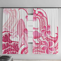 Aloha Hawaii Maui Window Curtain Valley Isle Humpback Whale White LT14 With Hooks White - Polynesian Pride
