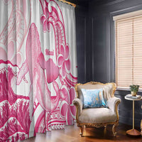 Aloha Hawaii Maui Window Curtain Valley Isle Humpback Whale White LT14 - Polynesian Pride