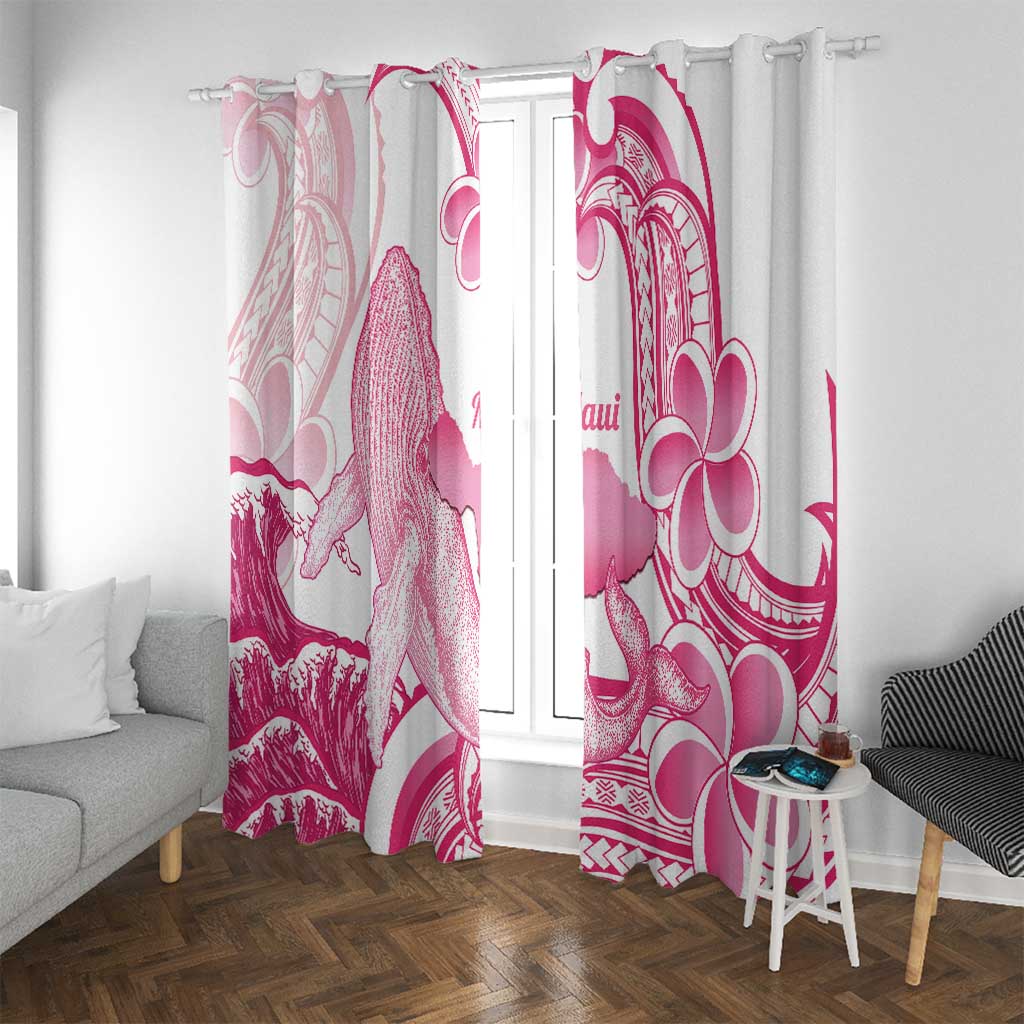 Aloha Hawaii Maui Window Curtain Valley Isle Humpback Whale White LT14 With Grommets White - Polynesian Pride