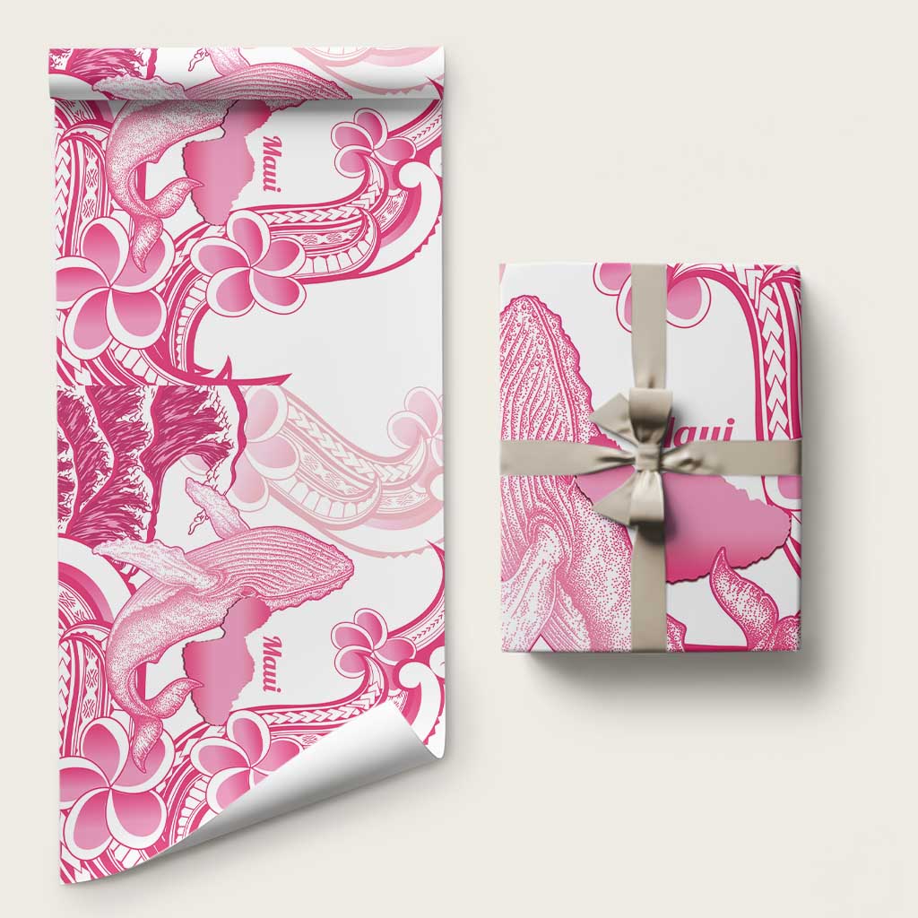 Aloha Hawaii Maui Wrapping Paper Valley Isle Humpback Whale White LT14 58" × 23" White - Polynesian Pride