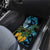 Turquoise New Zealand Kowhai And Piwakawaka Car Mats Maori Ngaru Paua Shell