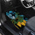 Turquoise New Zealand Kowhai And Piwakawaka Car Mats Maori Ngaru Paua Shell