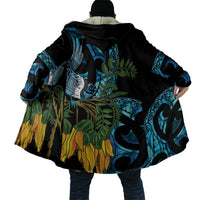 Turquoise New Zealand Kowhai And Piwakawaka Cloak Maori Ngaru Paua Shell - Polynesian Pride