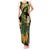 Yellow New Zealand Kowhai And Piwakawaka Tank Maxi Dress Maori Ngaru Paua Shell