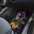 Purple New Zealand Kowhai And Piwakawaka Car Mats Maori Ngaru Paua Shell