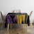 Purple New Zealand Kowhai And Piwakawaka Tablecloth Maori Ngaru Paua Shell