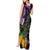 Purple New Zealand Kowhai And Piwakawaka Tank Maxi Dress Maori Ngaru Paua Shell