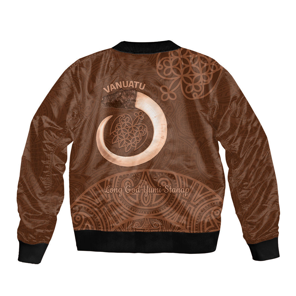 Vanuatu Indipendens Dei Bomber Jacket Yumi Sand Drawing Turtle Mix Lapita LT14 - Polynesian Pride