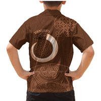 Vanuatu Indipendens Dei Family Matching Mermaid Dress and Hawaiian Shirt Yumi 44th Sand Drawing Turtle Mix Lapita
