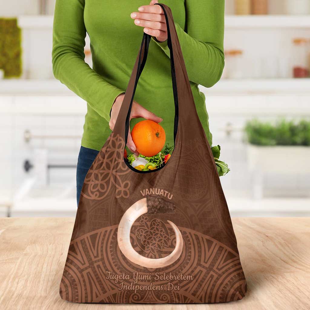 Vanuatu Indipendens Dei Grocery Bag Yumi Sand Drawing Turtle Mix Lapita LT14 - Polynesian Pride
