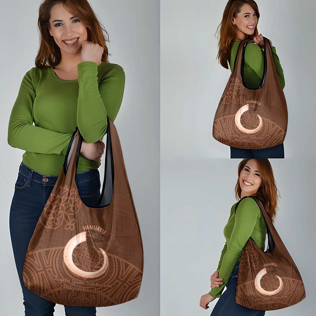 Vanuatu Indipendens Dei Grocery Bag Yumi Sand Drawing Turtle Mix Lapita LT14 - Polynesian Pride