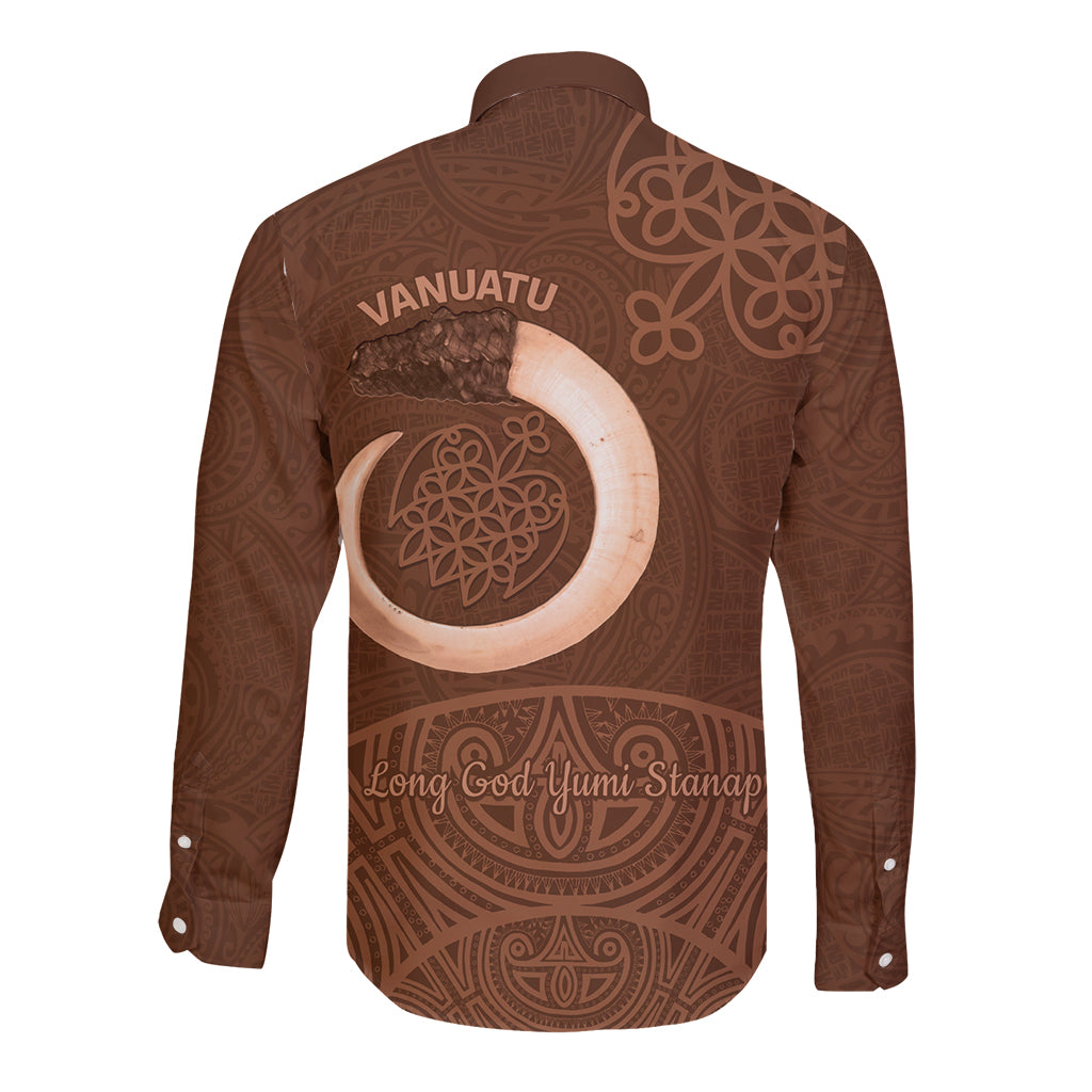 Vanuatu Indipendens Dei Long Sleeve Button Shirt Yumi 44th Sand Drawing Turtle Mix Lapita