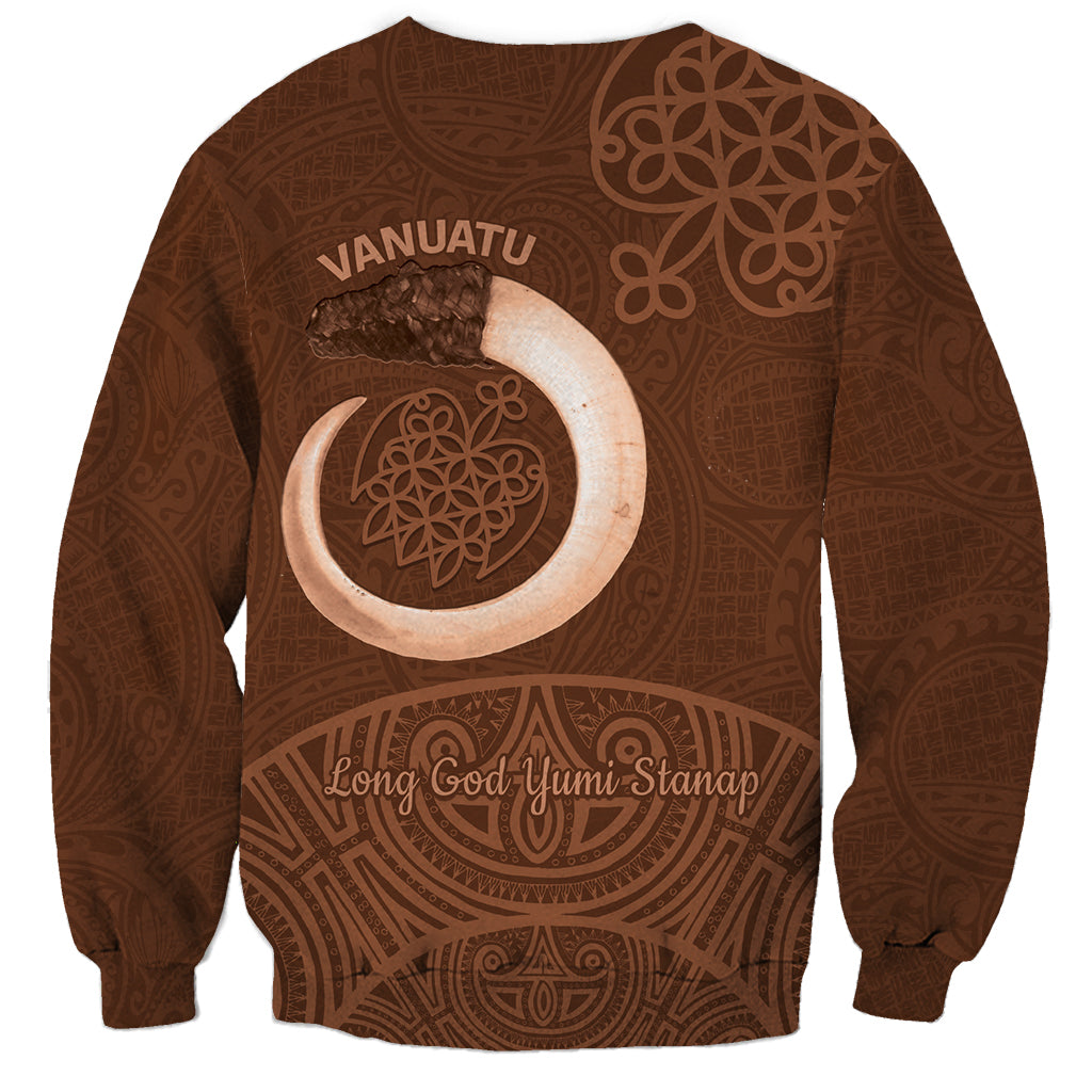 Vanuatu Indipendens Dei Sweatshirt Yumi Sand Drawing Turtle Mix Lapita LT14 - Polynesian Pride