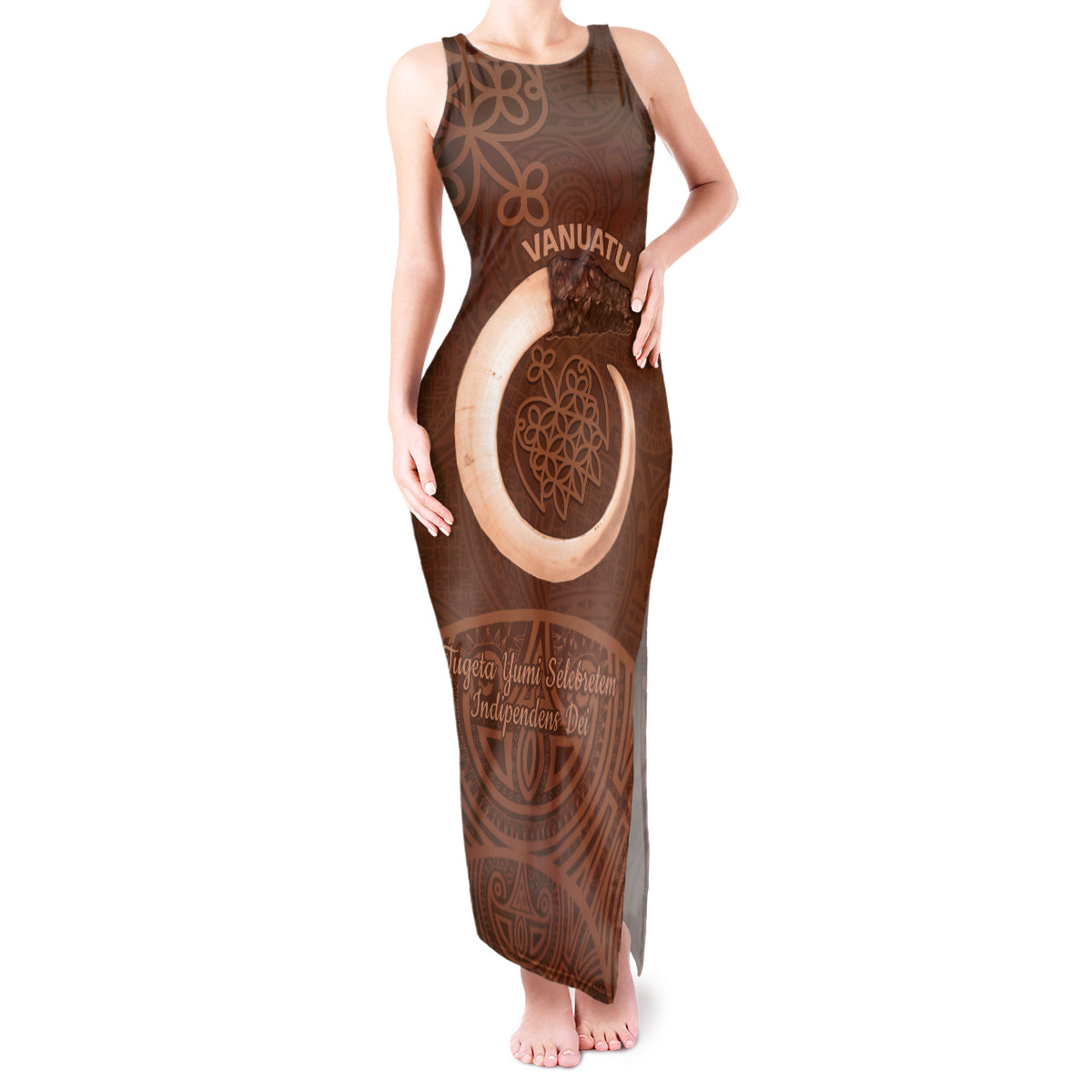 Vanuatu Indipendens Dei Tank Maxi Dress Yumi 44th Sand Drawing Turtle Mix Lapita