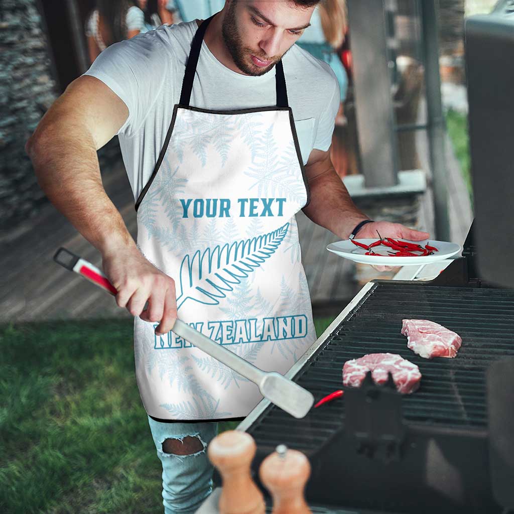Custom New Zealand Silver Fern Football Apron Come On All White - Polynesian Pride