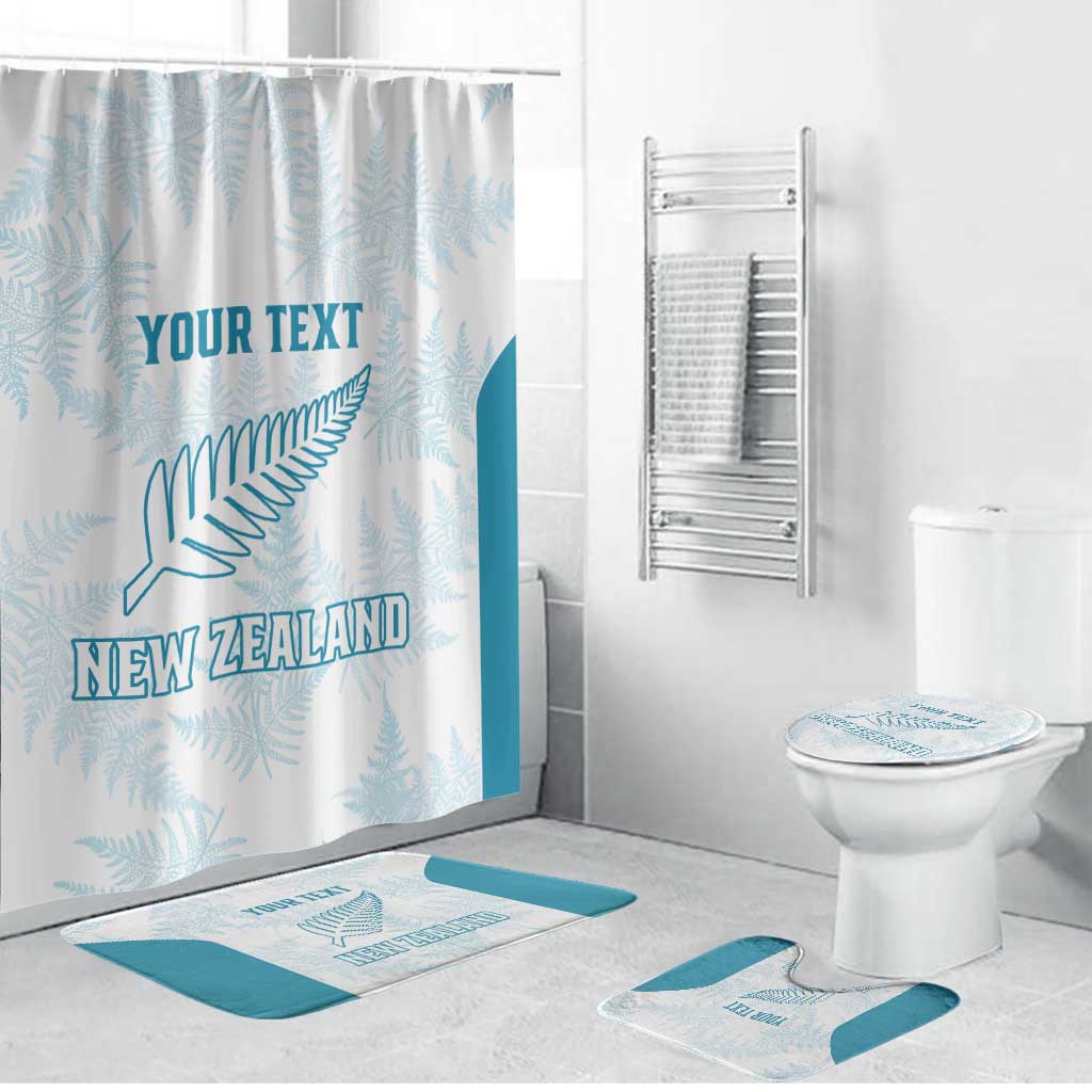 Custom New Zealand Silver Fern Football Bathroom Set Come On All White - Polynesian Pride