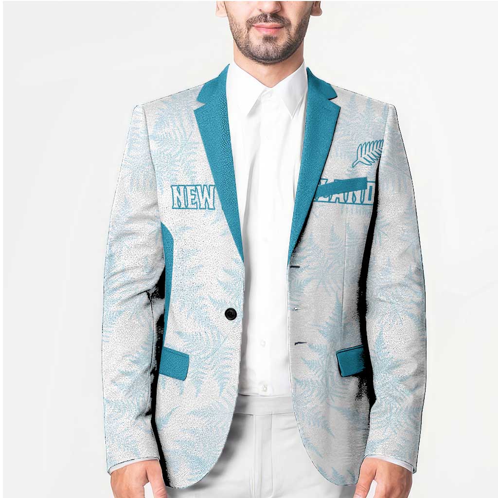 Custom New Zealand Silver Fern Football Blazer Come On All White - Polynesian Pride