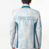Custom New Zealand Silver Fern Football Blazer Come On All White - Polynesian Pride