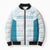 Custom New Zealand Silver Fern Football Bomber Puffer Jacket Come On All White - Polynesian Pride