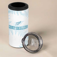 Custom New Zealand Silver Fern Football 4 in 1 Can Cooler Tumbler Come On All White