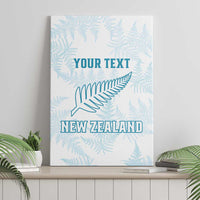 Custom New Zealand Silver Fern Football Canvas Wall Art Come On All White
