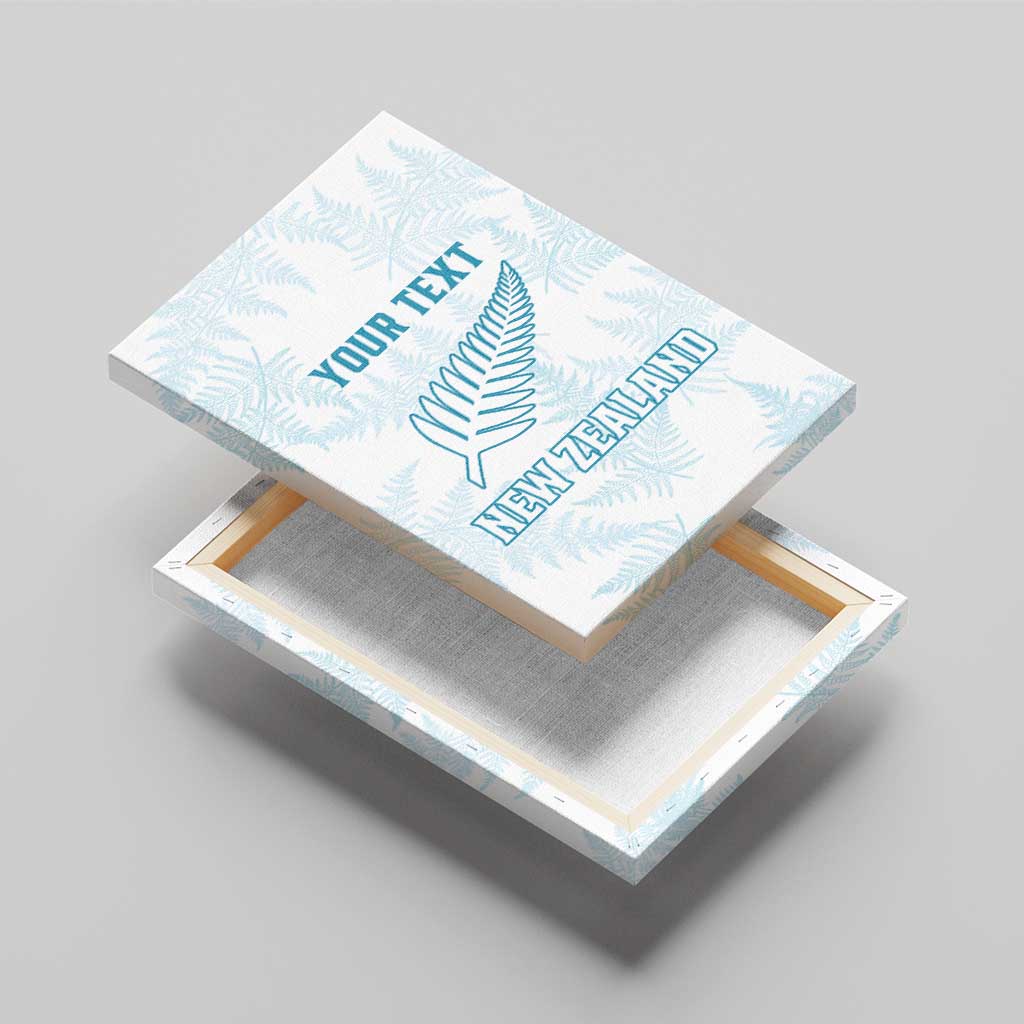 Custom New Zealand Silver Fern Football Canvas Wall Art Come On All White