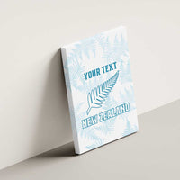 Custom New Zealand Silver Fern Football Canvas Wall Art Come On All White