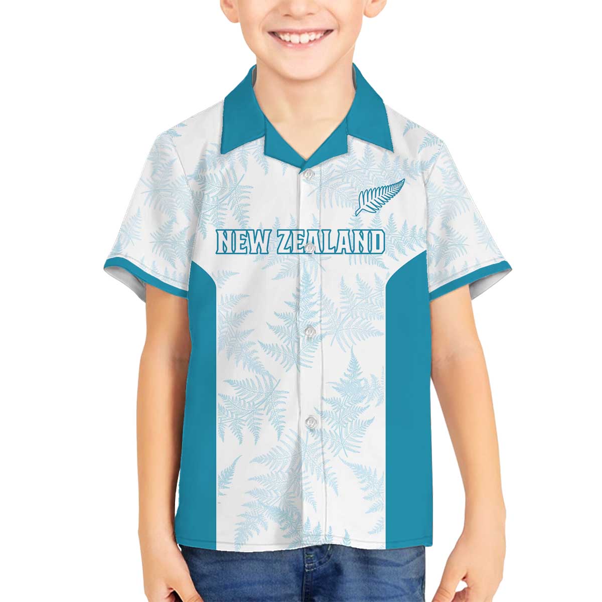 Custom New Zealand Silver Fern Football Family Matching Off The Shoulder Long Sleeve Dress and Hawaiian Shirt Come On All White