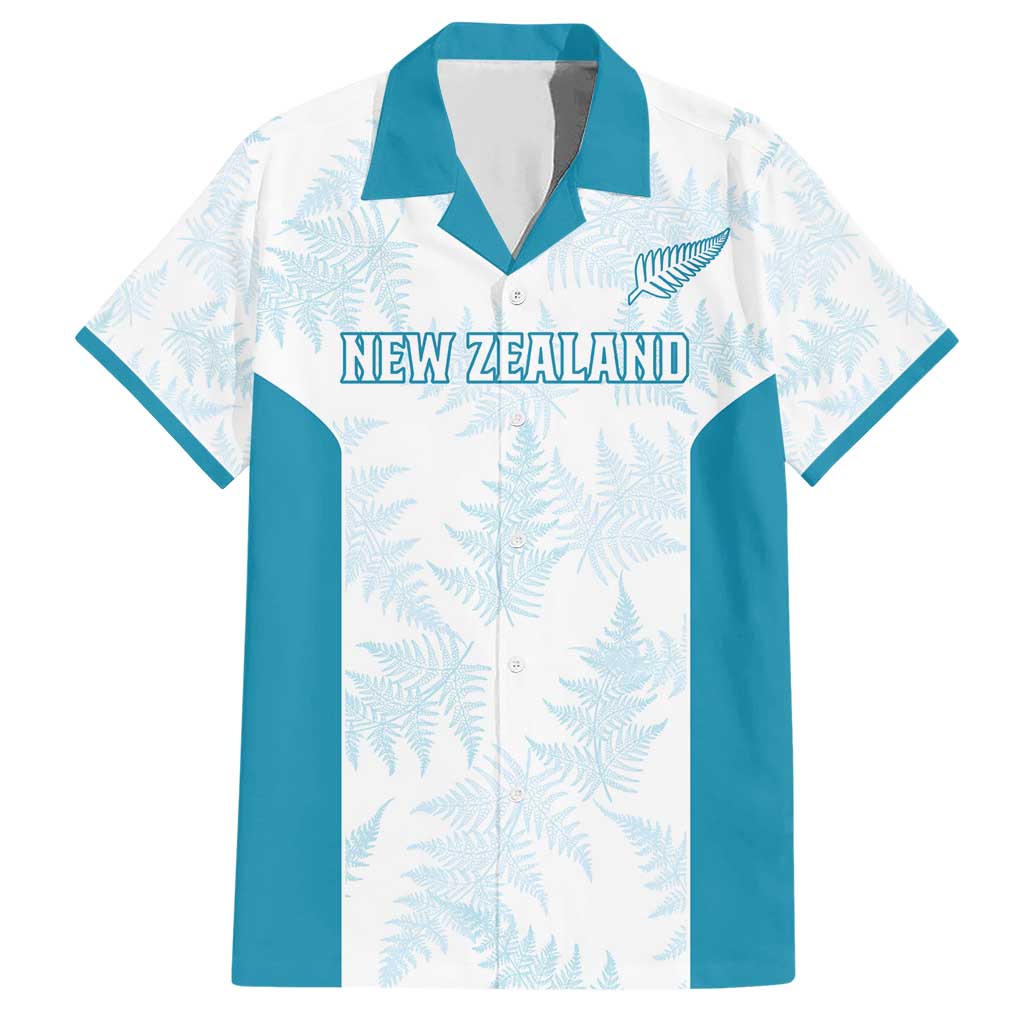 Custom New Zealand Silver Fern Football Family Matching Short Sleeve Bodycon Dress and Hawaiian Shirt Come On All White