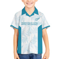 Custom New Zealand Silver Fern Football Family Matching Tank Maxi Dress and Hawaiian Shirt Come On All White