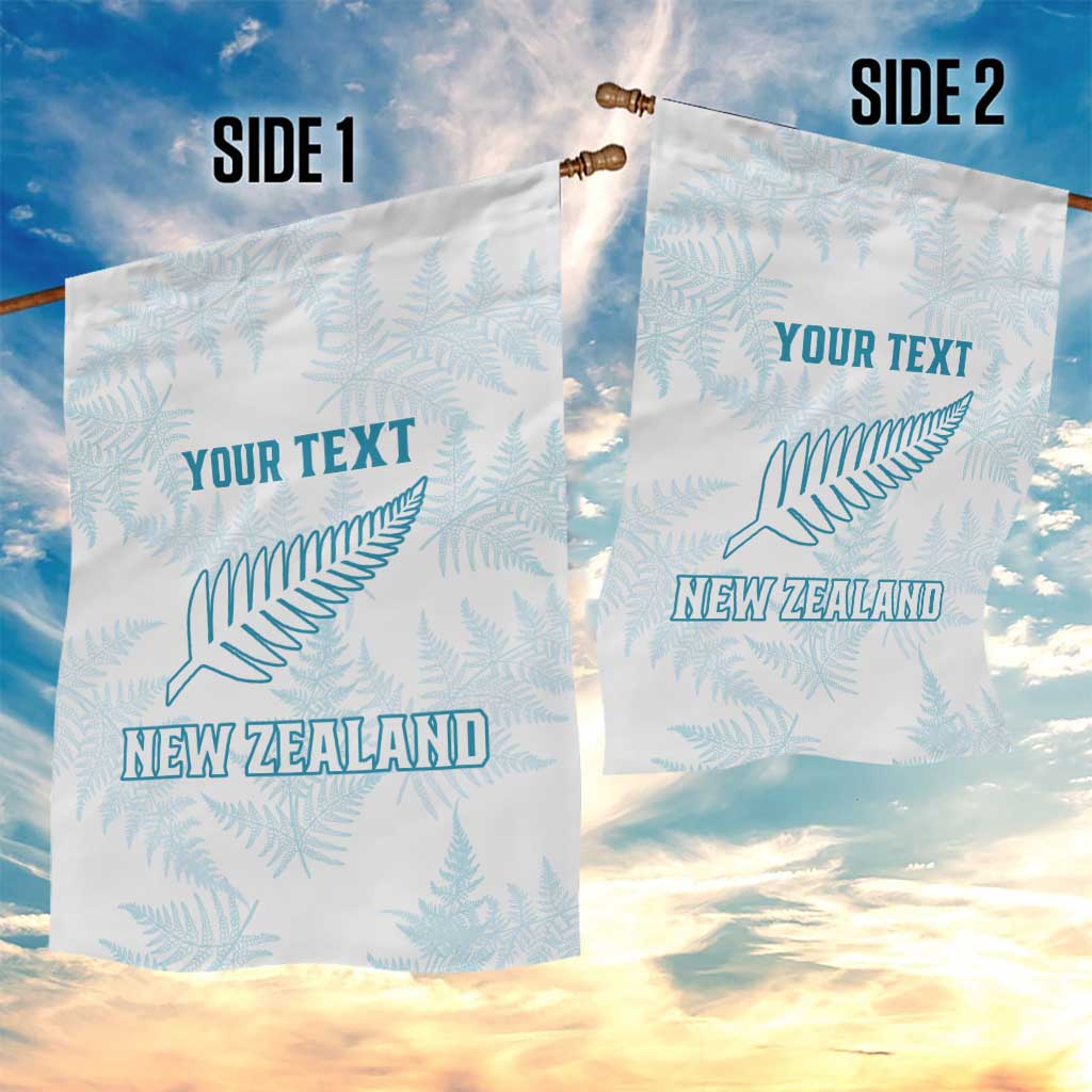 Custom New Zealand Silver Fern Football Garden Flag Come On All White