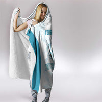 Custom New Zealand Silver Fern Football Hooded Blanket Come On All White