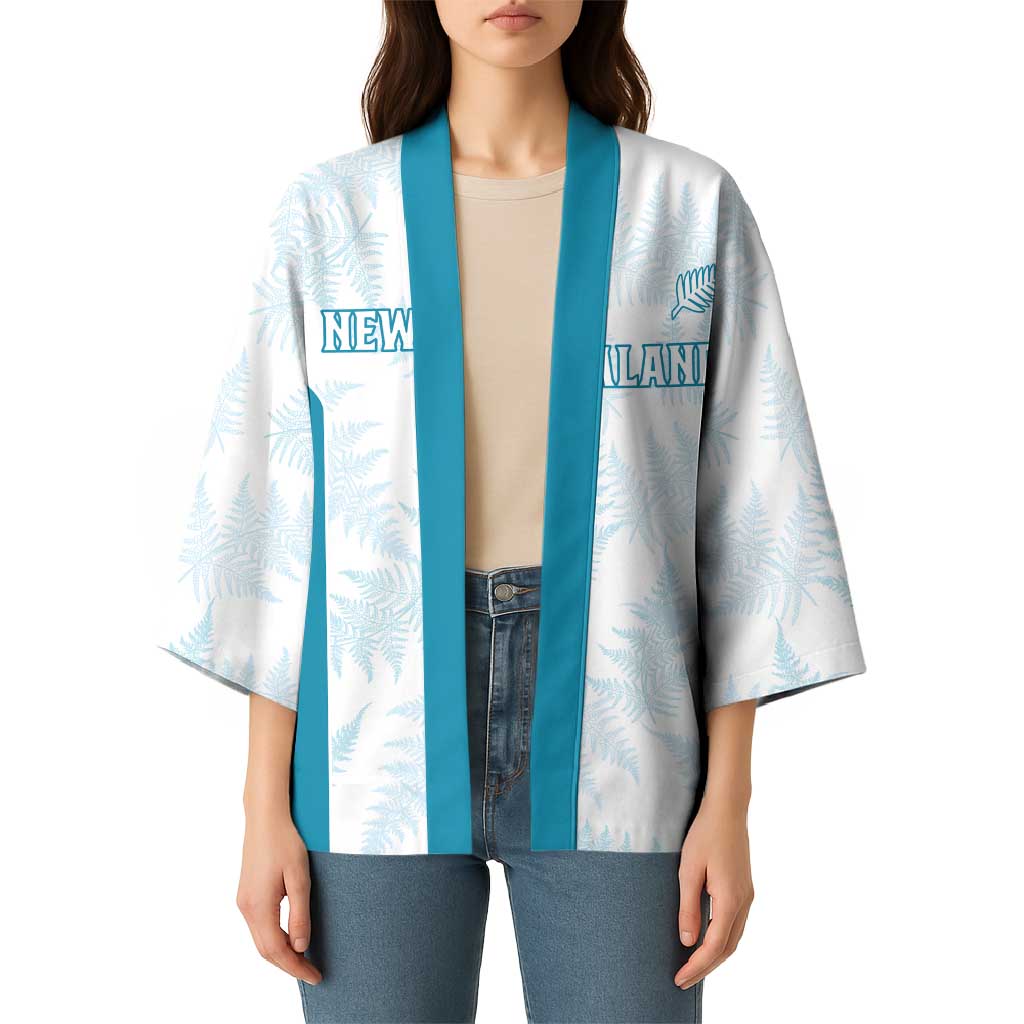 Custom New Zealand Silver Fern Football Kimono Come On All White - Polynesian Pride
