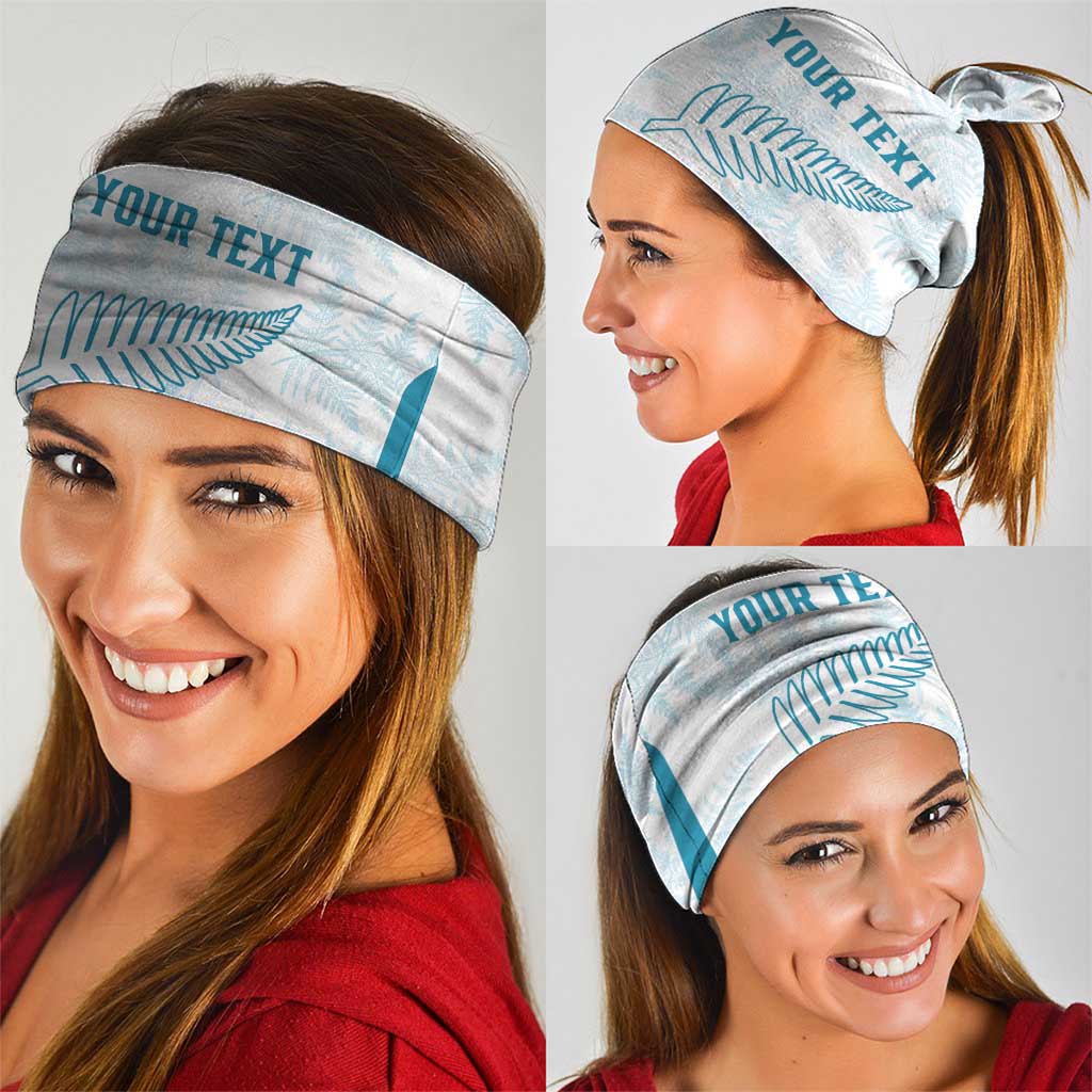 Custom New Zealand Silver Fern Football Neck Gaiter Come On All White - Polynesian Pride