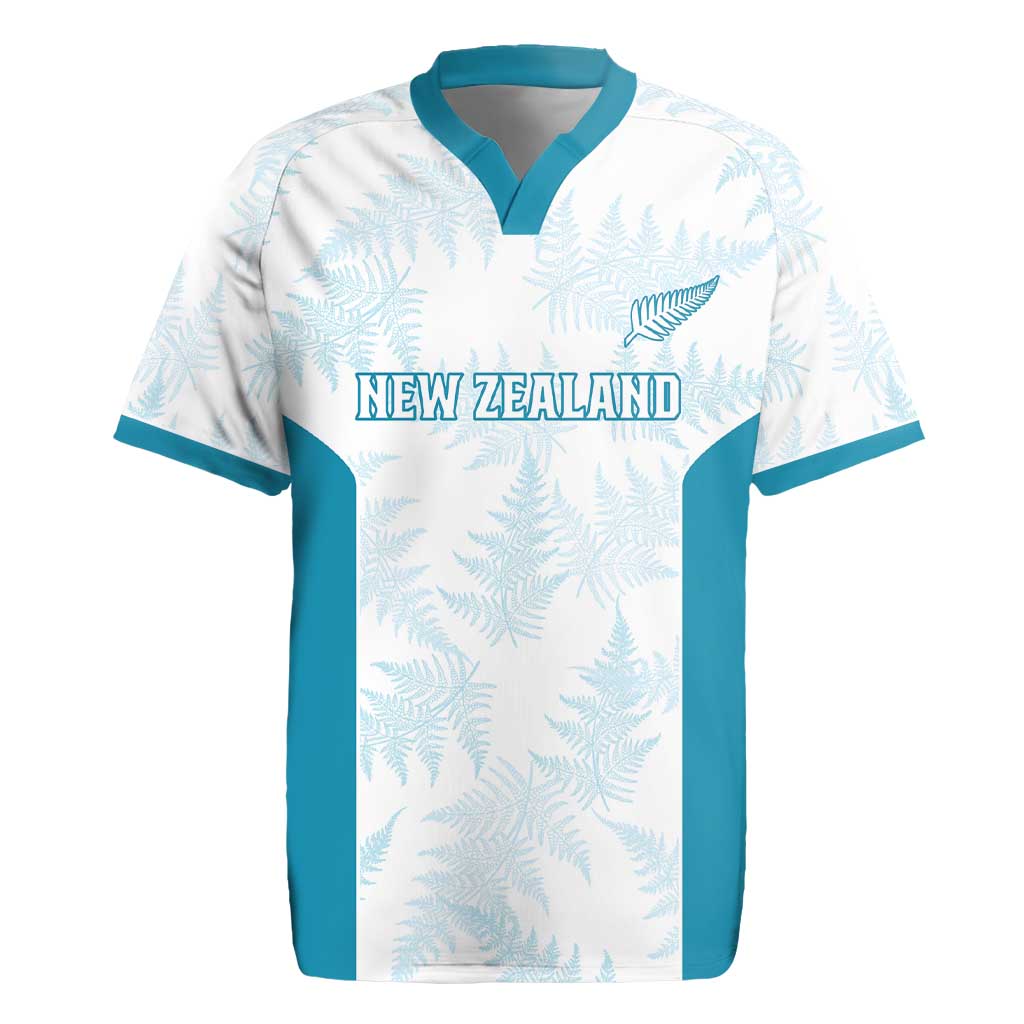 Custom New Zealand Silver Fern Football Rugby Jersey Come On All White
