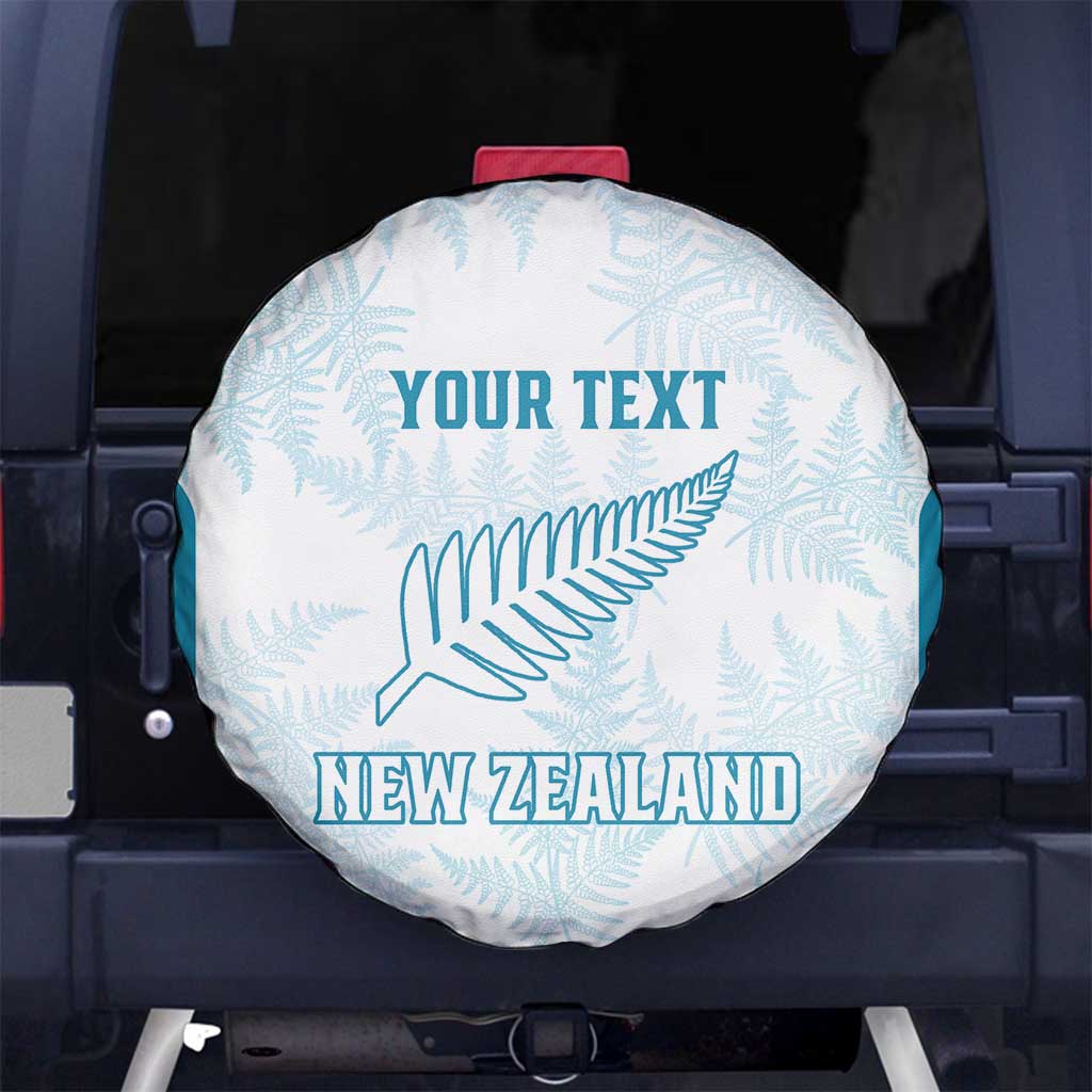 Custom New Zealand Silver Fern Football Spare Tire Cover Come On All White