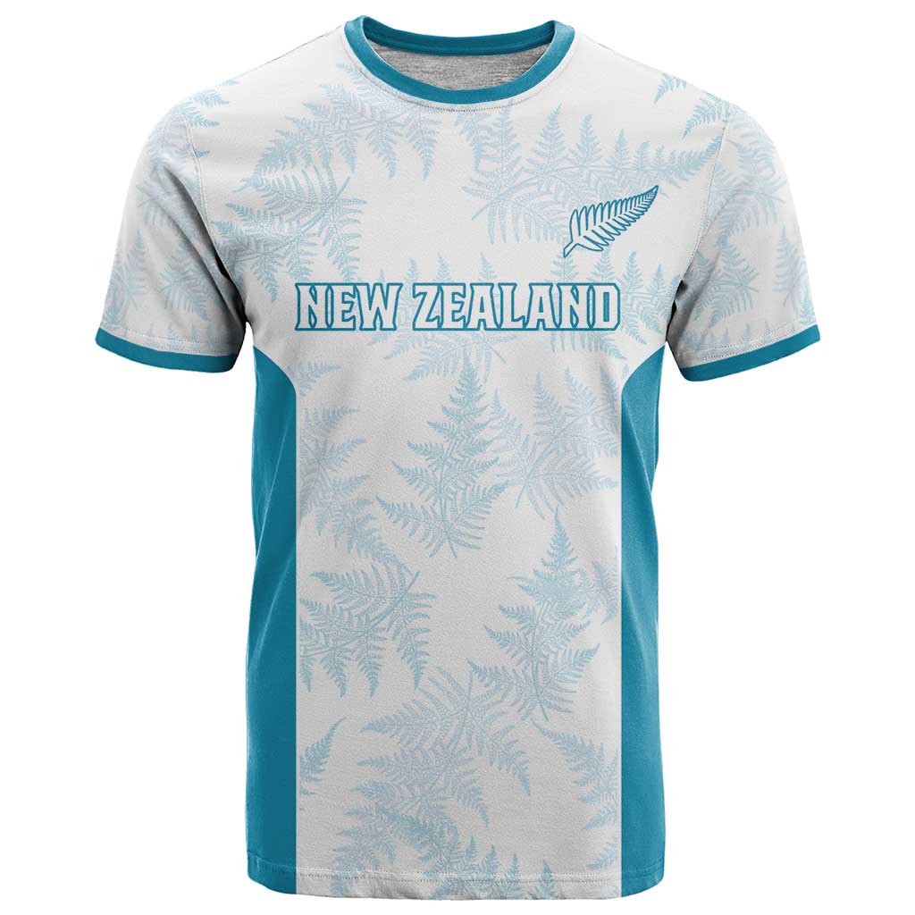 Custom New Zealand Silver Fern Football T Shirt Come On All White